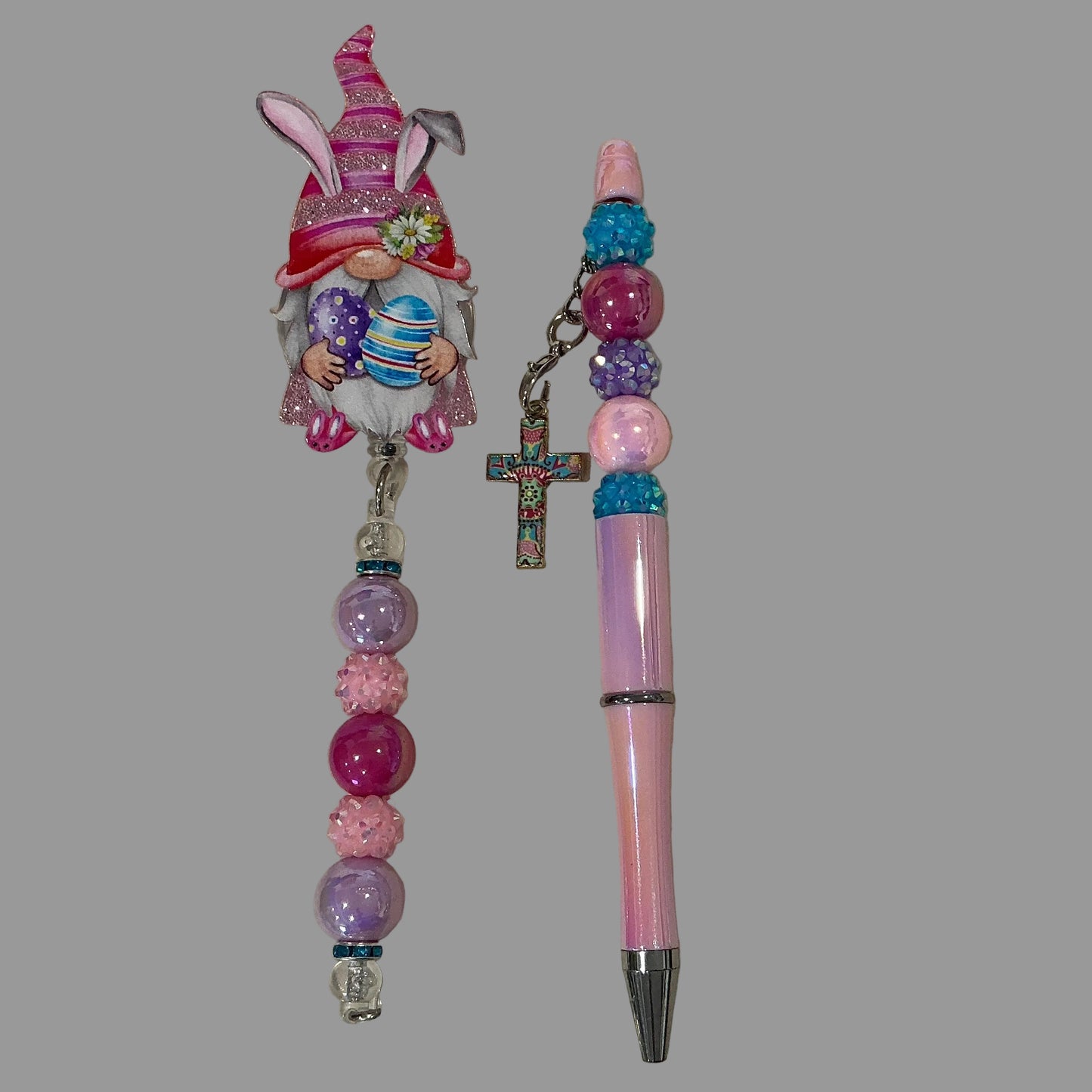 Badge Reel & Pen Combination - Easter Gnome