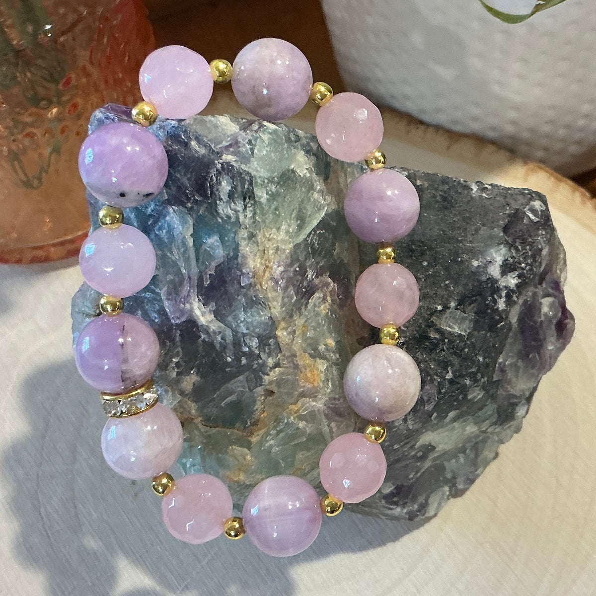 Kunzite & Rose Quartz Bracelet