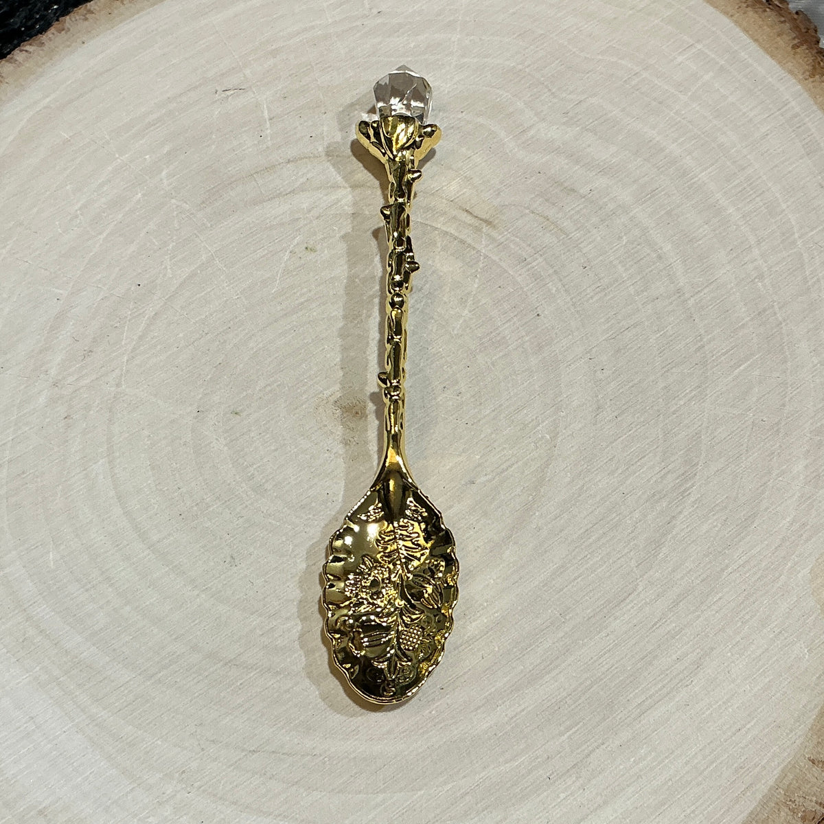 Herb Apothecary Spoon with Faux Crystal