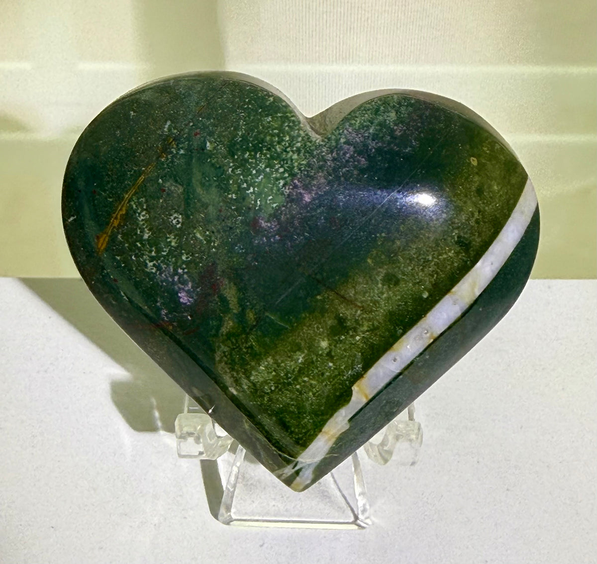 Ocean Jasper Heart Carving