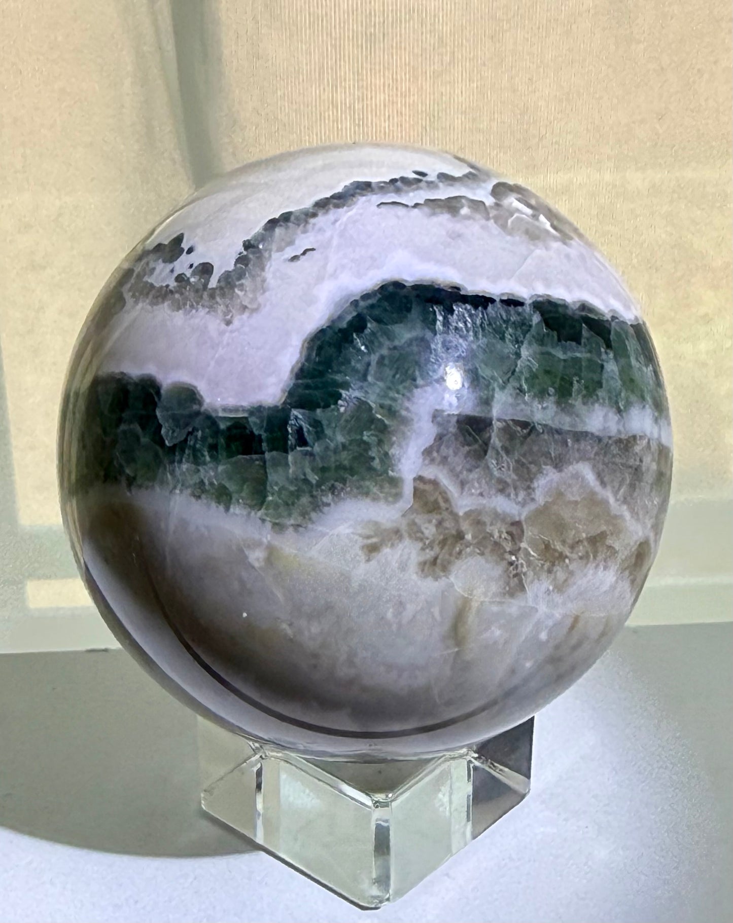 Fluorite Agate Sphere