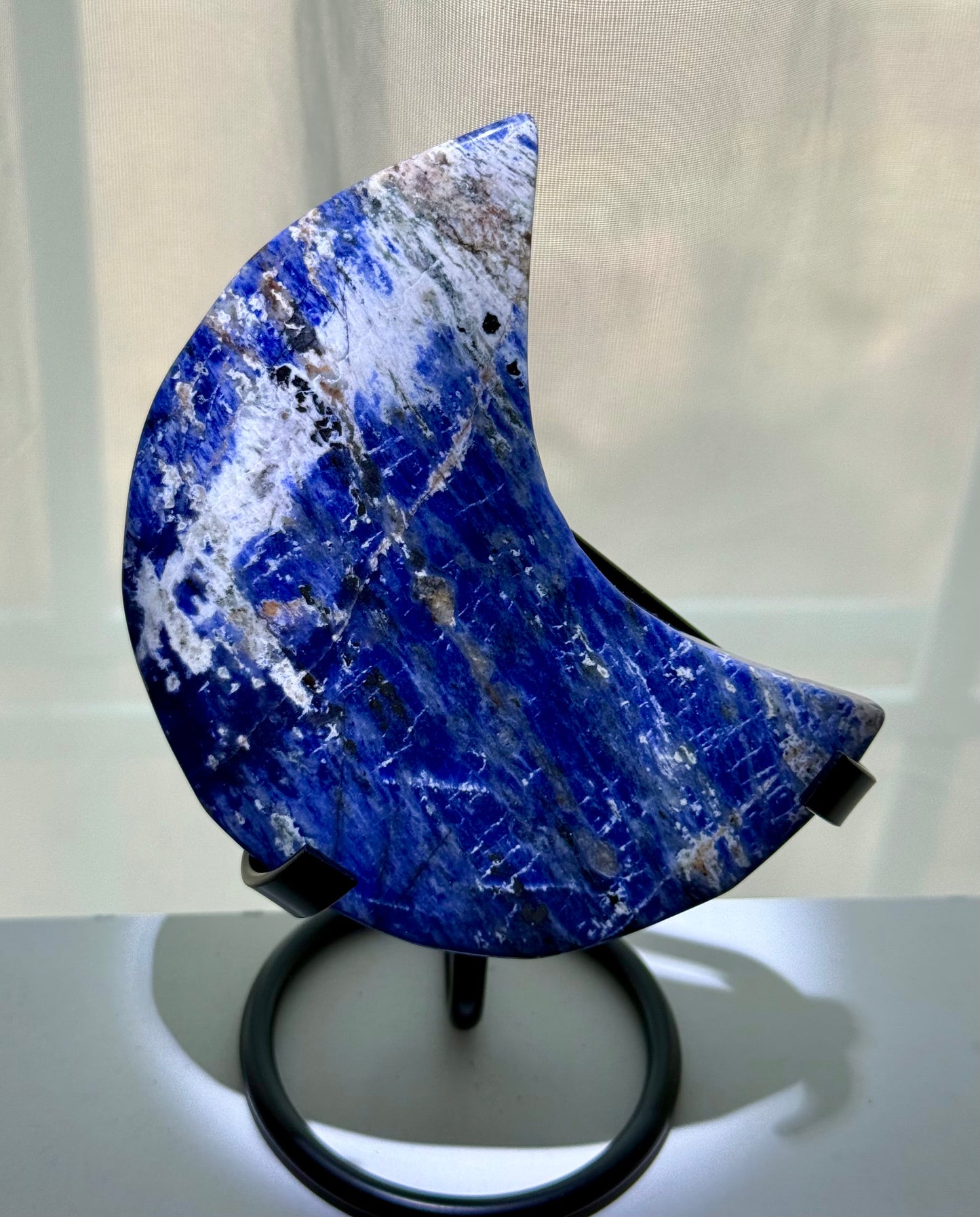 Sodalite Moon with Stand