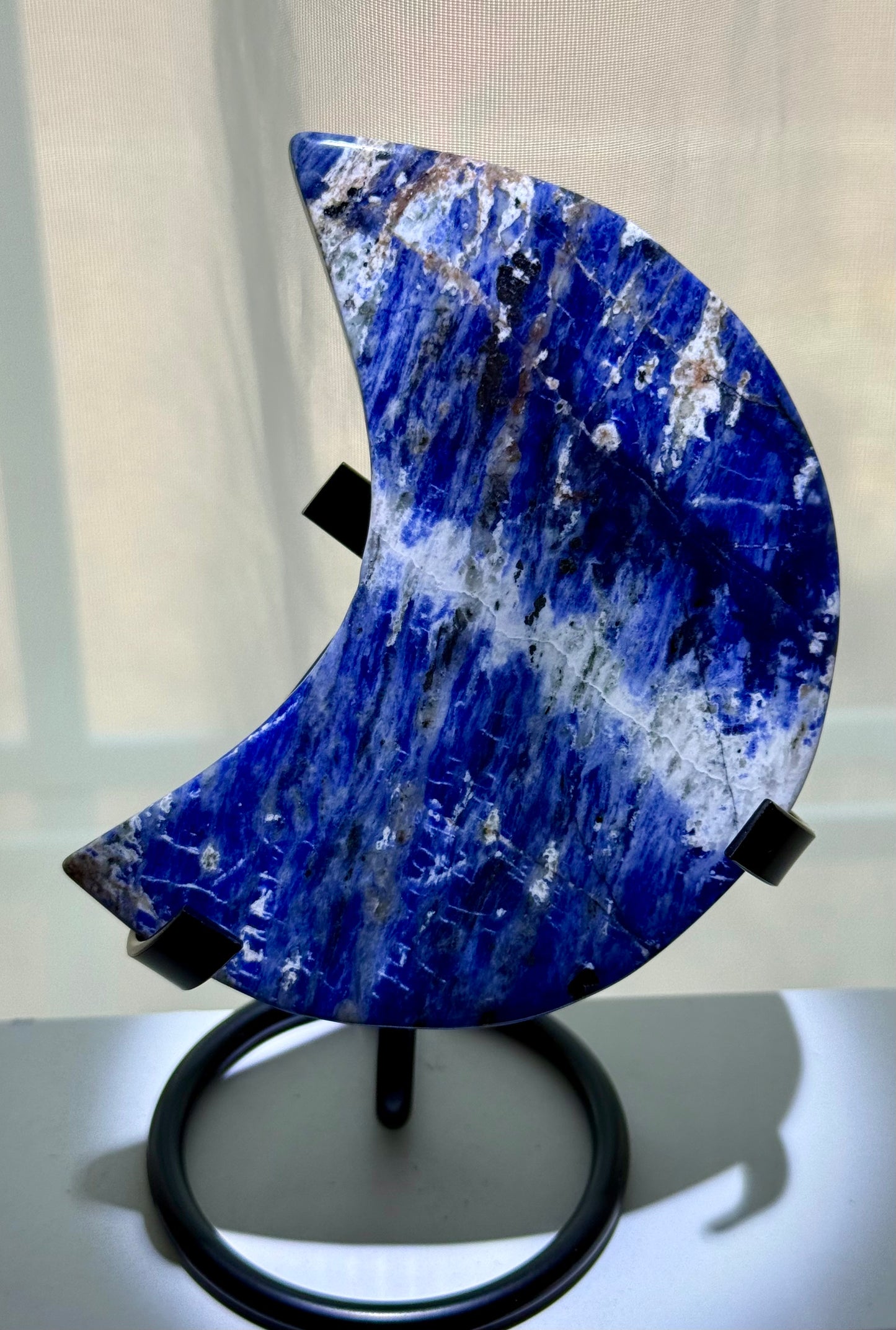 Sodalite Moon with Stand