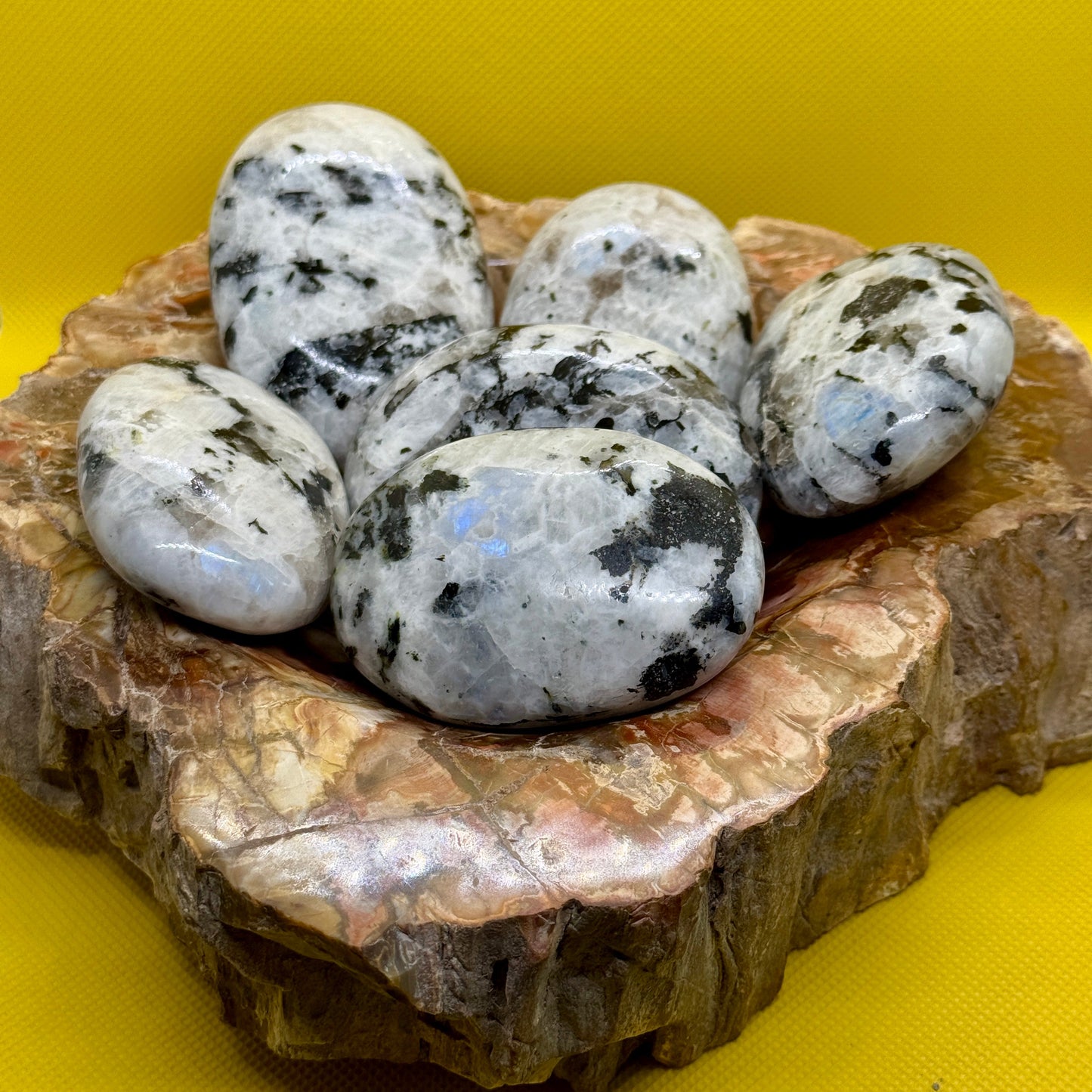 Rainbow Moonstone Palm Stone