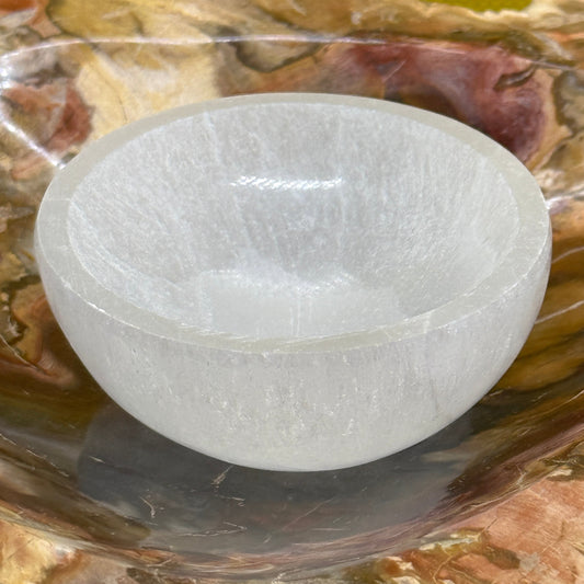 Satin Spar (Selenite) 6cm Bowl