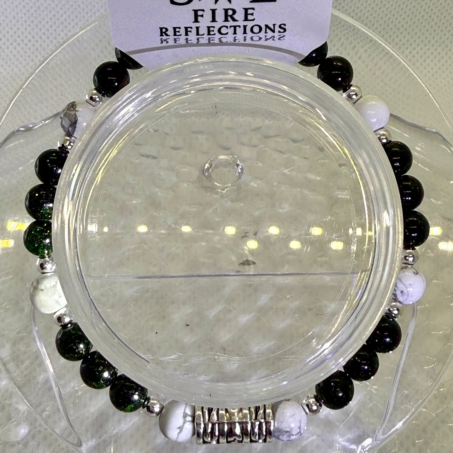 Green Goldstone & Howlite Bracelet
