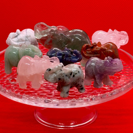 Crystal Elephant Carving