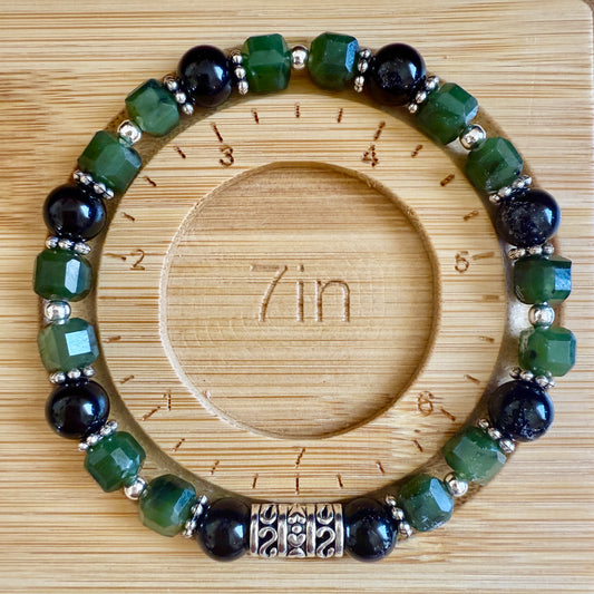 Black Onyx & Jade Bracelet