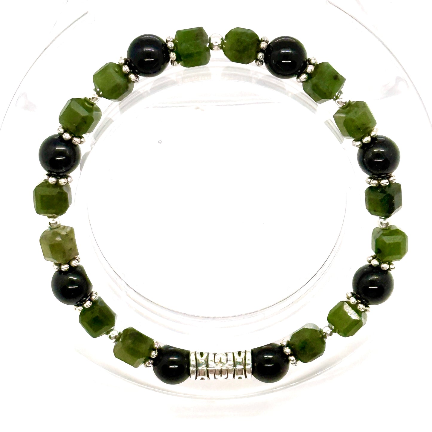 Black Onyx & Jade Bracelet