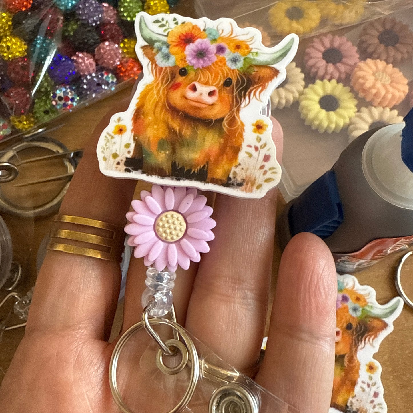 Highland Cow Badge Reel