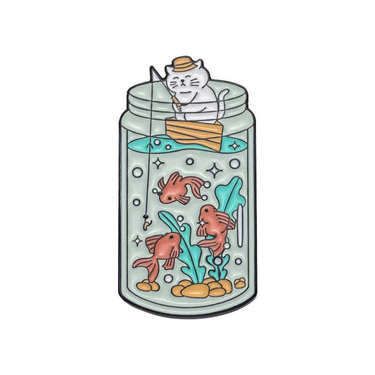 Whimsical Potion & Planet Enamel Pin: Green