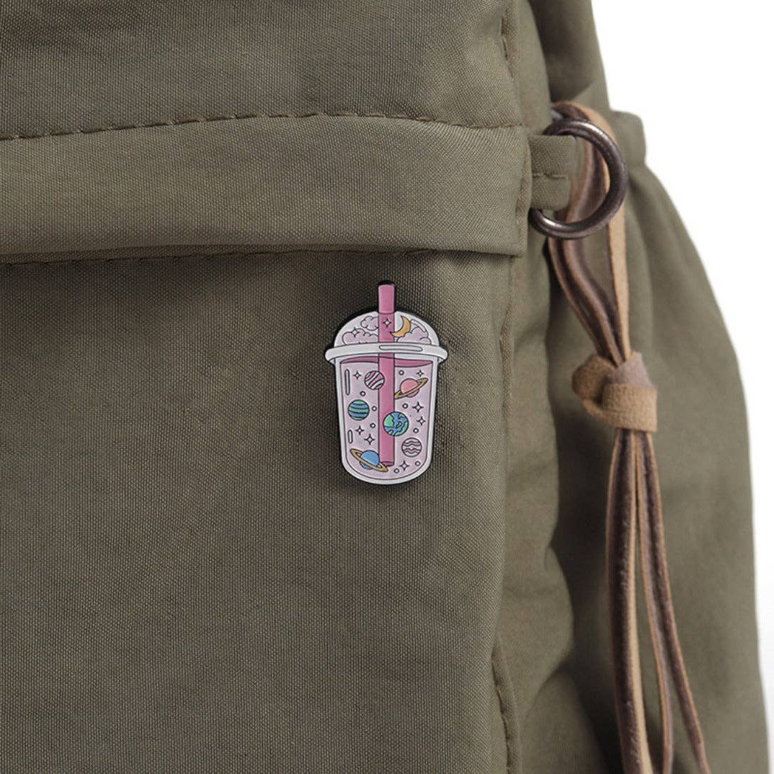 Whimsical Potion & Planet Enamel Pin: Blue