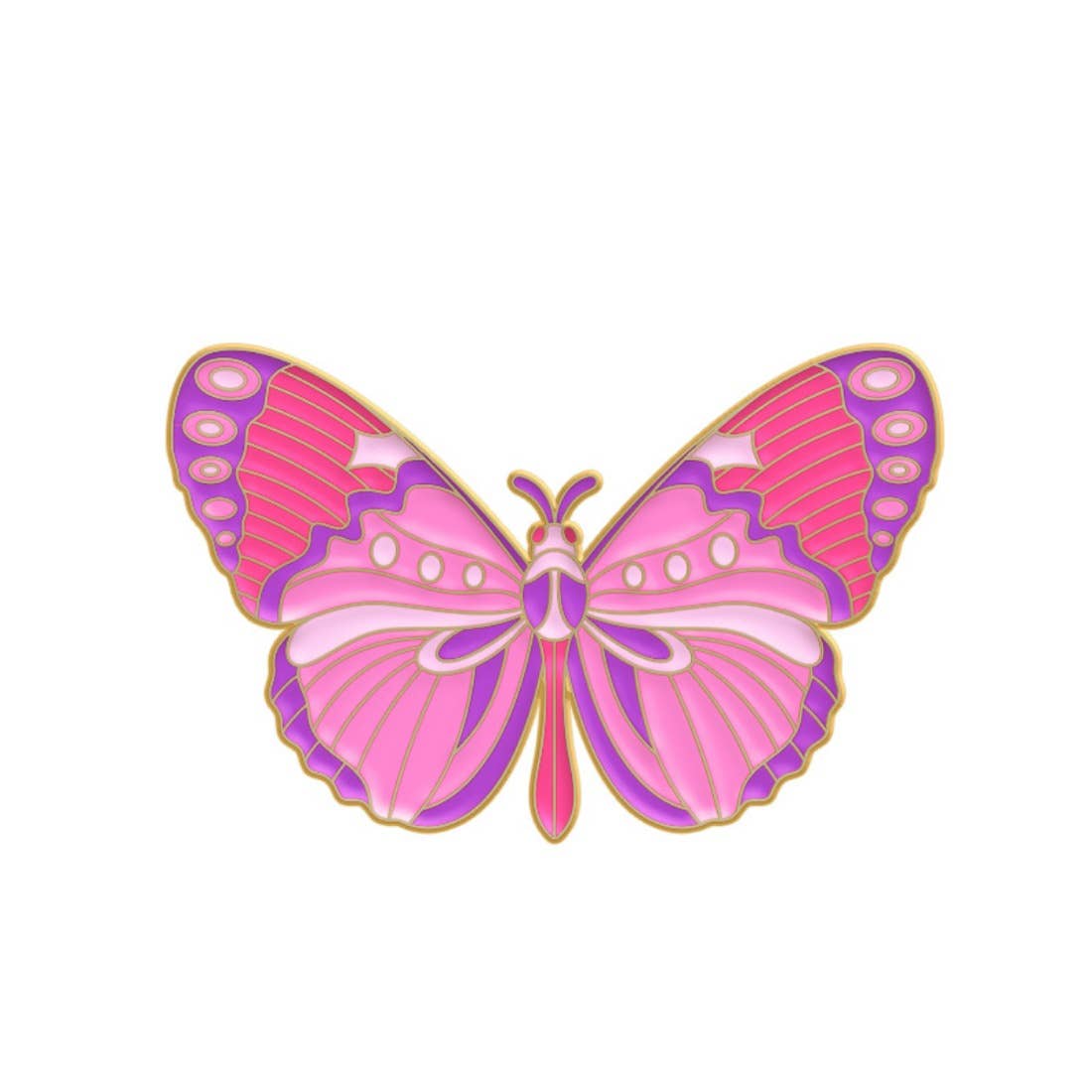 Vibrant Butterfly Enamel Pins: Green