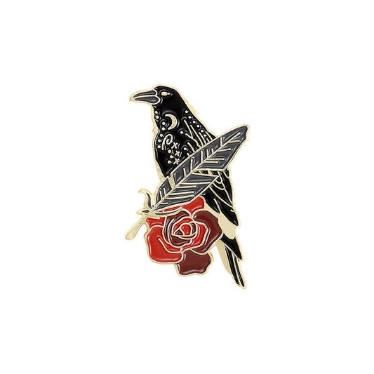 Pinori - Raven Mystique Metal Enamel Pin: XZ3033