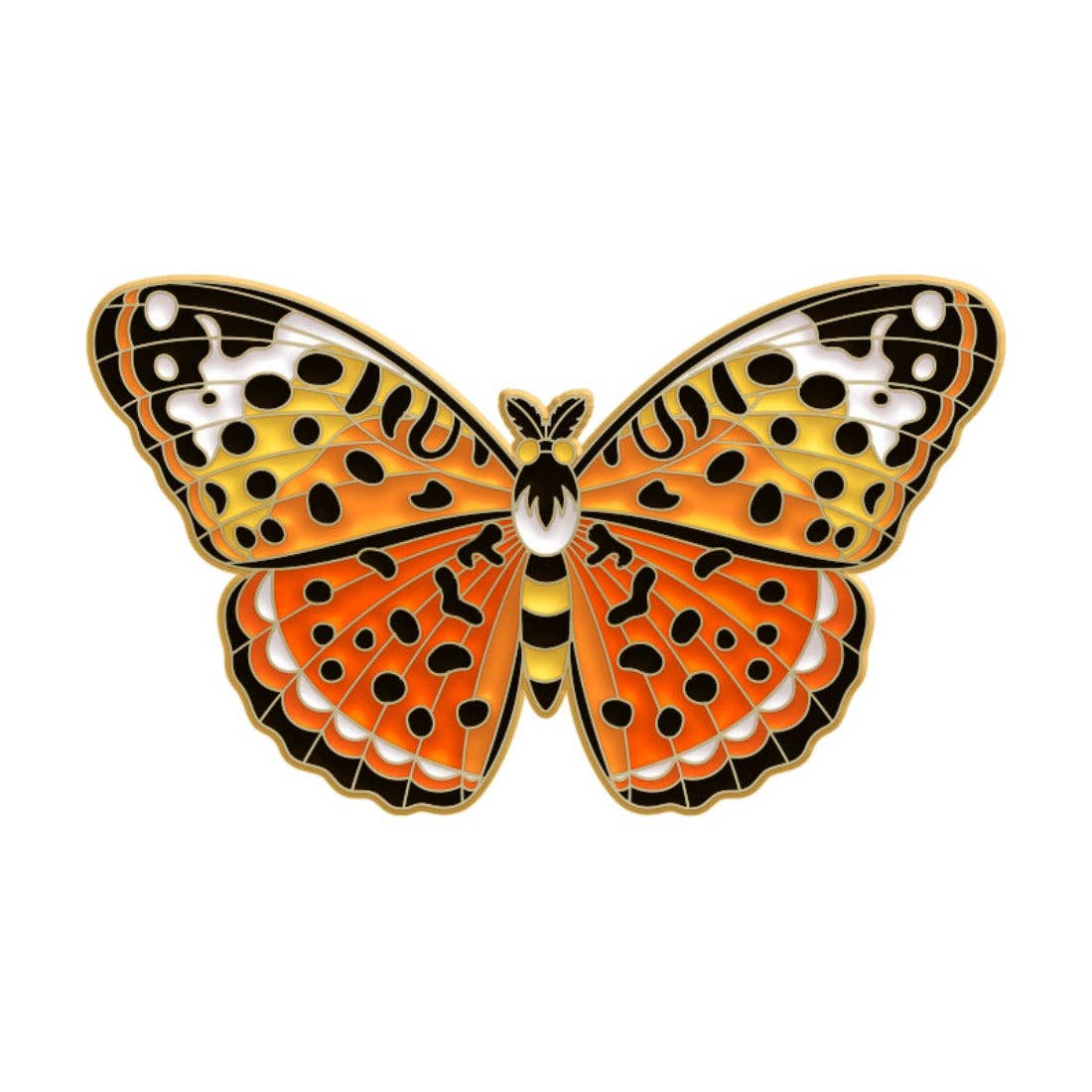 Vibrant Butterfly Enamel Pins: Pink