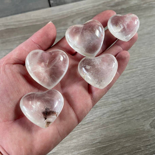 Crystal Hearts: Clear Quartz