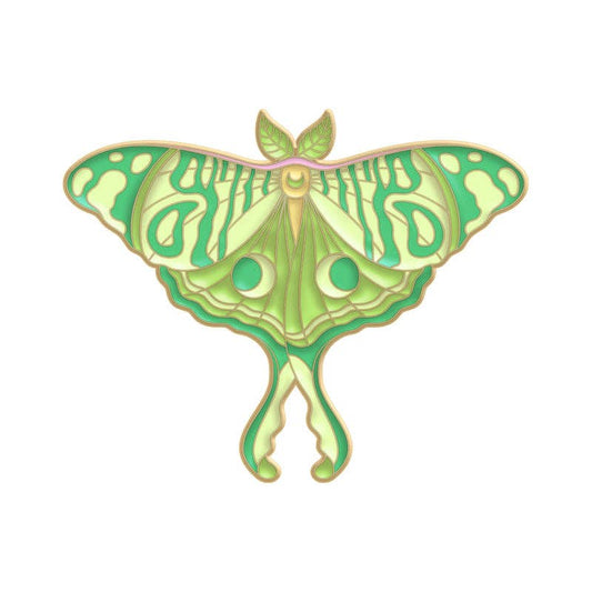 Vibrant Butterfly Enamel Pins: Green
